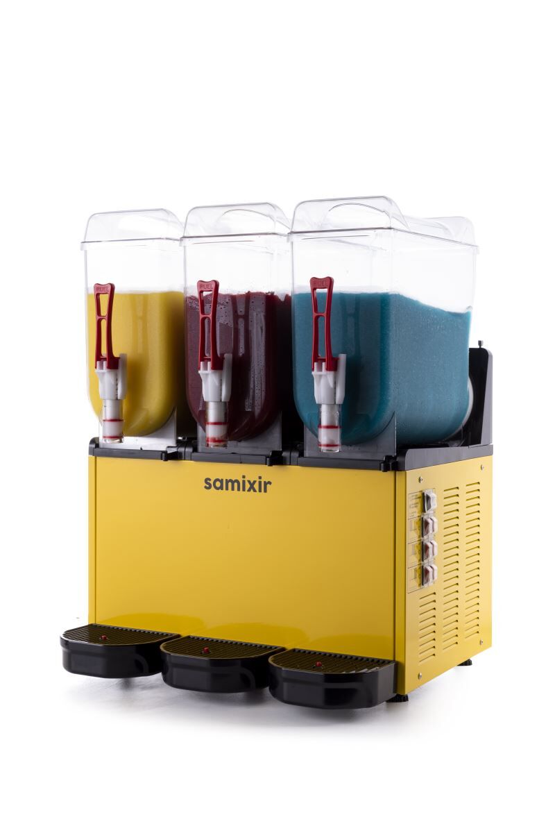 SAMİXİR SLUSH TRİPLE SERİSİ BUZLAŞ MAKİNESİ 12+12+12 LİTRE - SARI