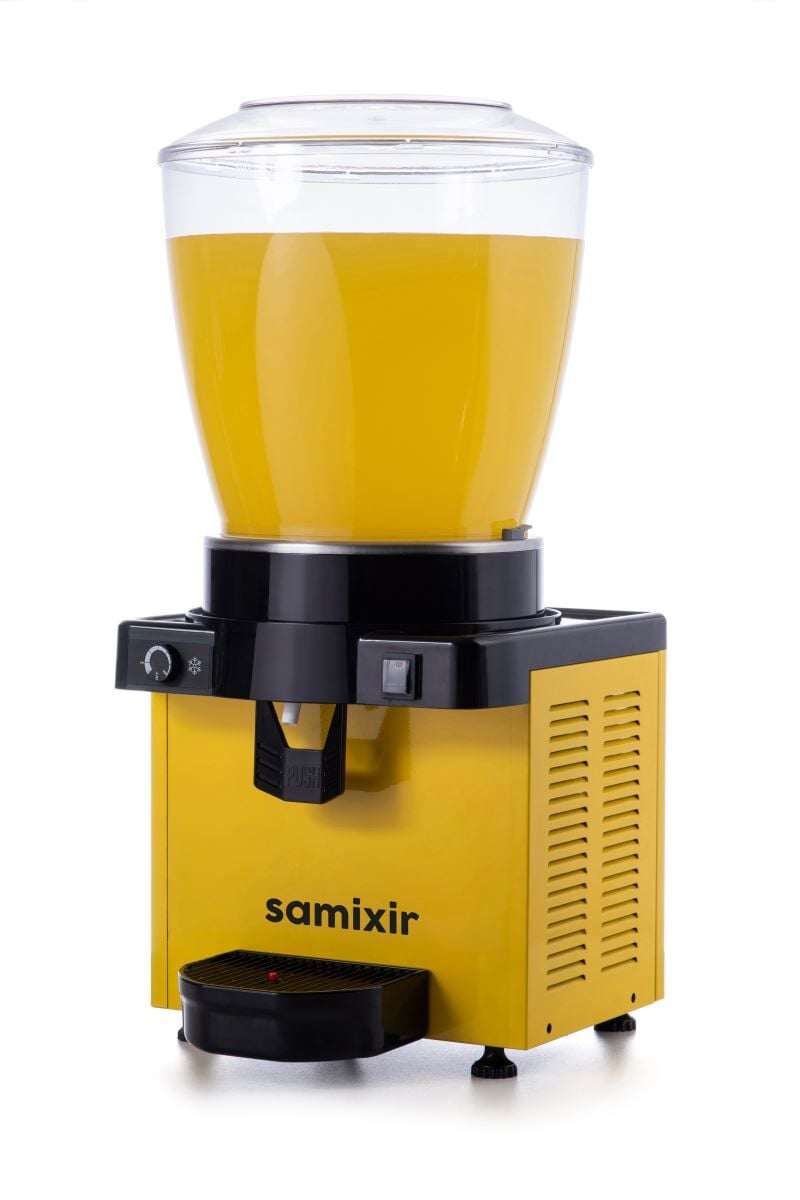 SAMİXİR PANORAMİK KARIŞTIRICI SERİSİ SOĞUK İÇECEK MAKİNESİ 22 LİTRE - SARI