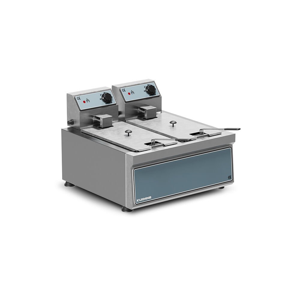 KUZHİNE MİNİ FRİTÖZ ÇİFTLİ ELEKTRİKLİ 3+3 LT.