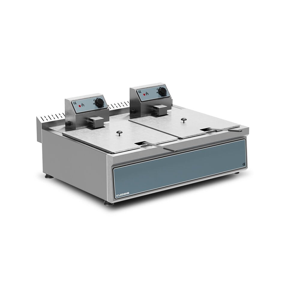 KUZHİNE FRİTÖZ ÇİFTLİ ELEKTRİKLİ 8+8 LT.